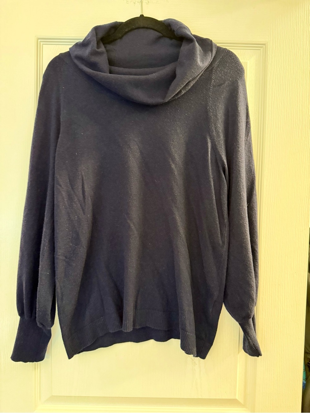 Chico's Navy Cowl Neck Sweater